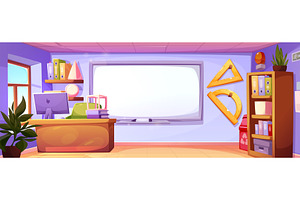 School classroom interior with, an Education Illustration by art PVP - market