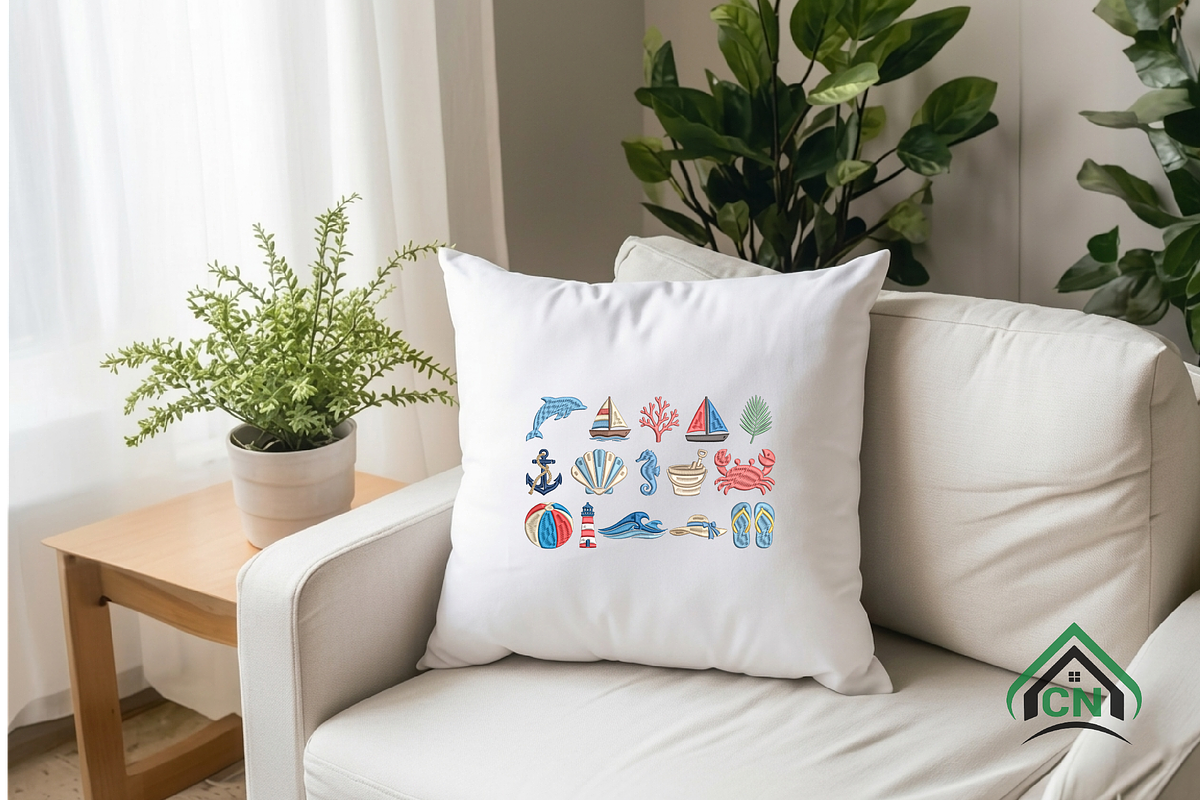 Mini Coastal Embroidery Design, an Illustration by Craft Nest (Photo 4 of 6)