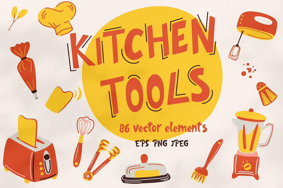 Kitchen tools. Cooking Time. Clipart, an Object Graphic by PawLoveArt (Photo 1 of 12)