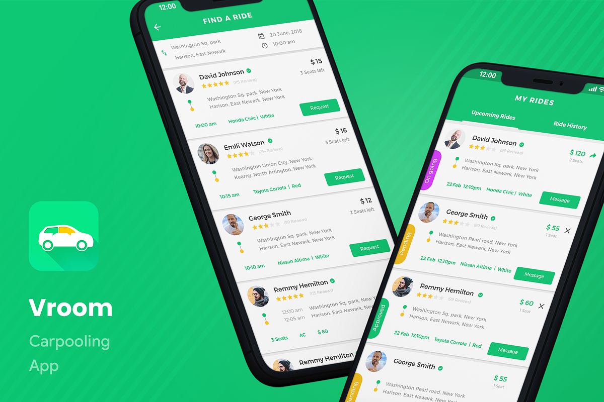 Car Pooling App| Car sharing App|Vroom