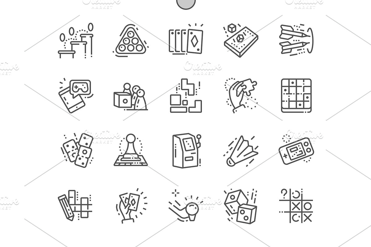 Games Line Icons, an Outline Icon by Palau