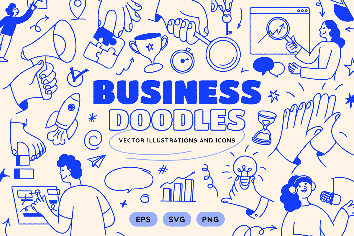 Business doodles, illustrations, an Object Graphic by venimo (Photo 1 of 13)