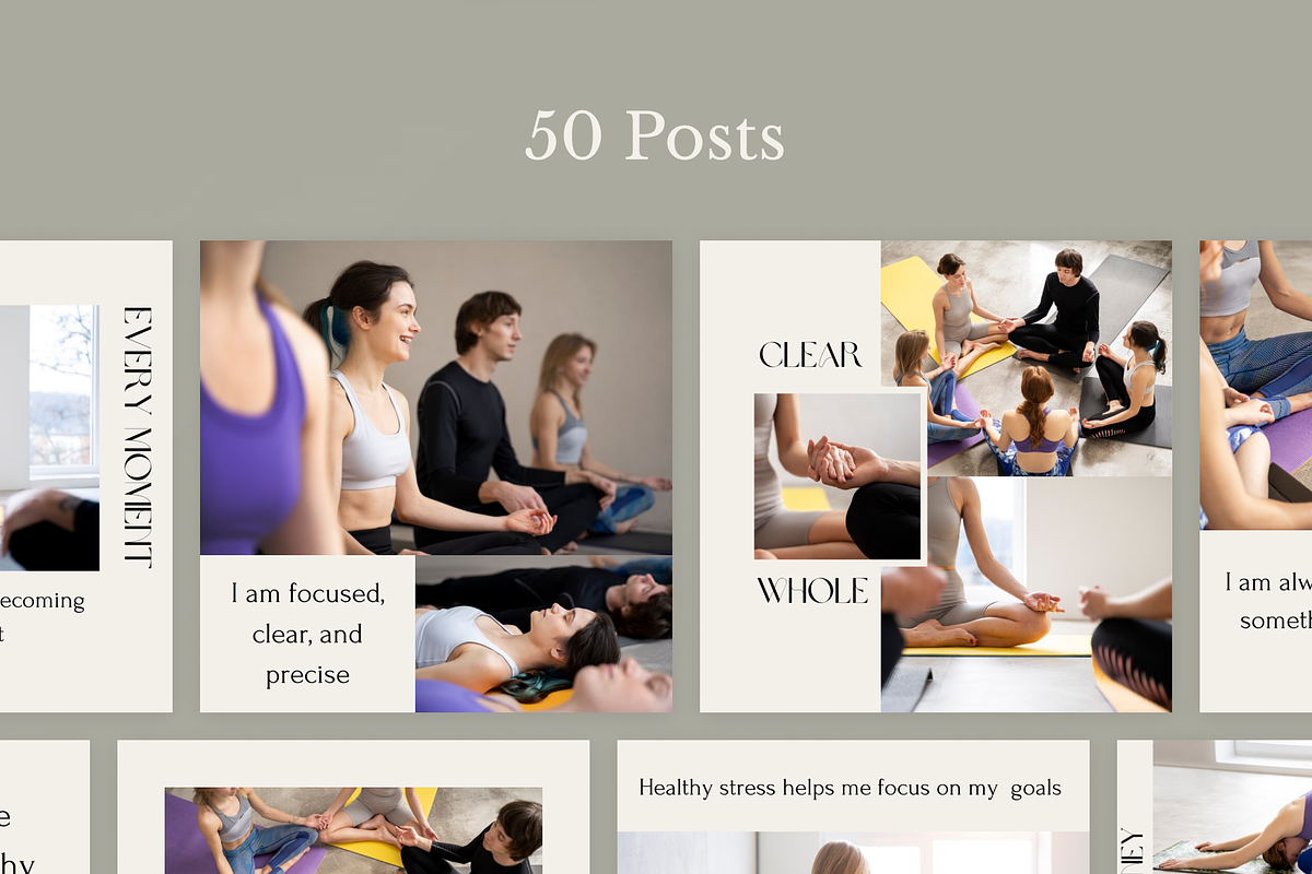 Instagram Yoga Canva Template, a Social Media Template by ...