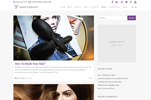 Salon - Beauty WordPress Theme