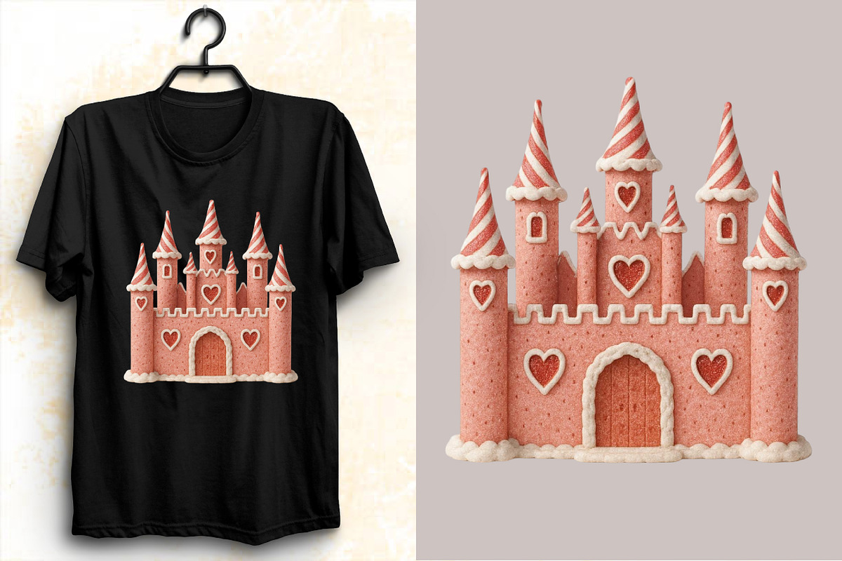 Pink Christmas Gingerbread Clipart B, an Illustration by SVGArt (Photo 6 of 8)