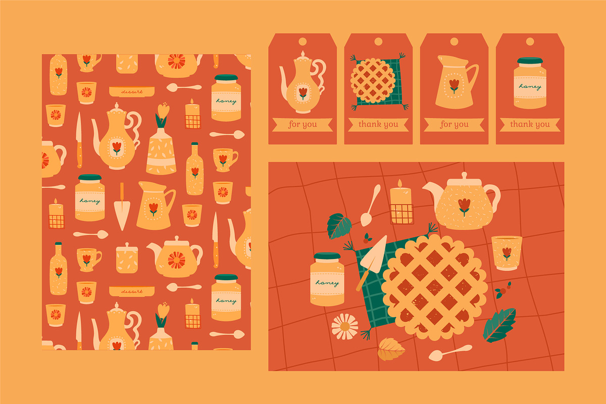Tea Drinking Collection, an Object Illustration by Renberrry.Store (Photo 5 of 13)