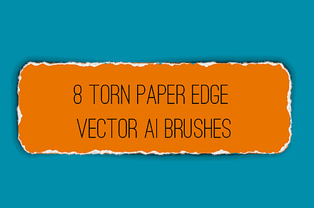 8 Ragged Paper Illustrator Brushes, a Brush Add-On by Kseniya-Omega