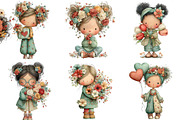 Whimsical Mother Day Girls Clipart, an Illustration by Daily.Designs (Thumbnail 4 of 5)