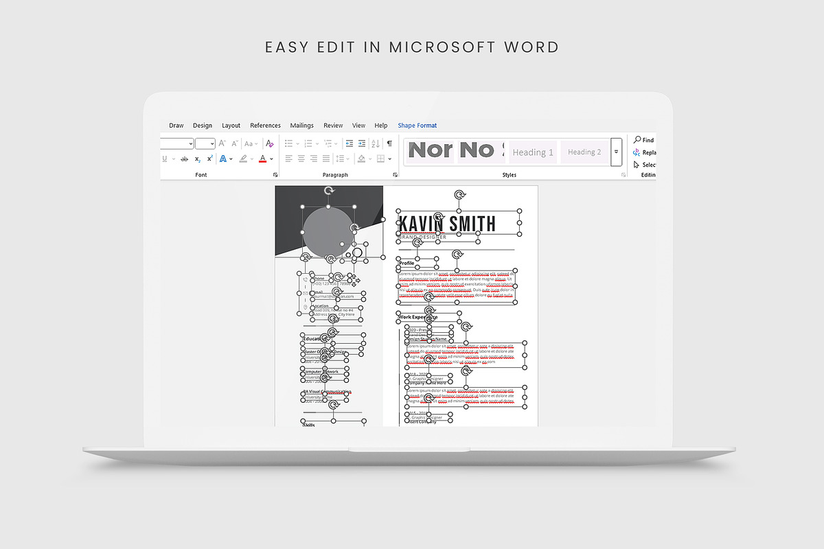 Resume/CV Template | Word & Canva, a Resume Template by HiveArts (Photo 6 of 6)