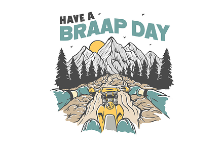 Have a Braap Day, a Sport Illustration by Mangustudio