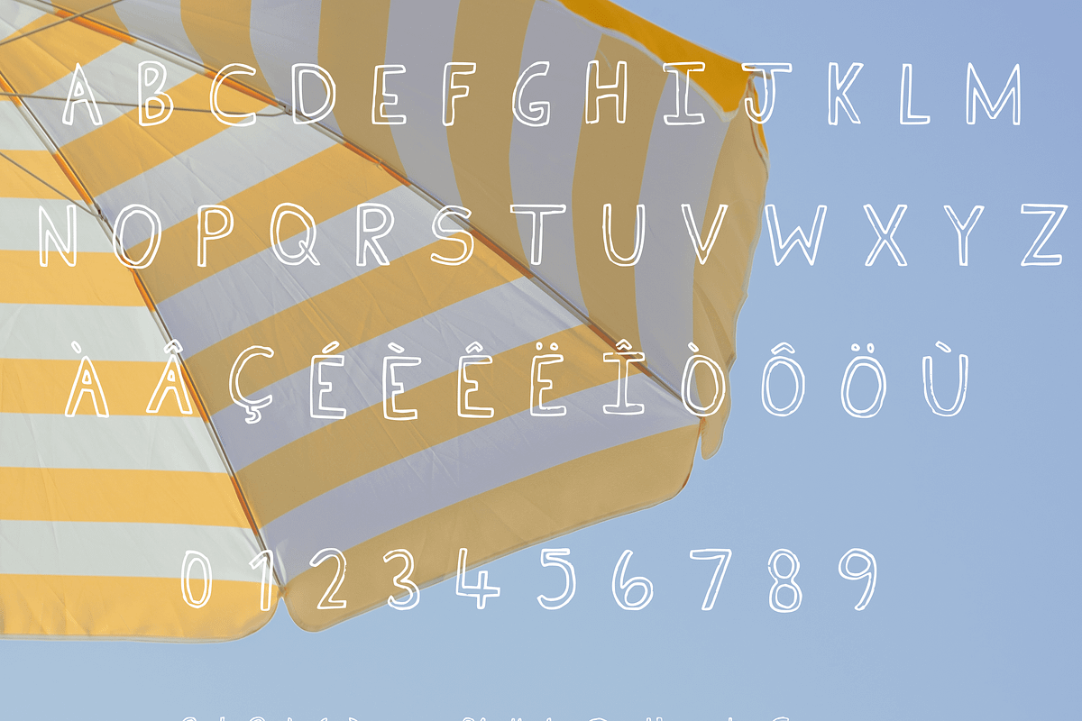 Gritty font set (outlines & solid), a Handwritten Font by Iasan Design (Photo 5 of 7)