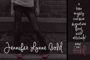Jennifer Lynne Bold, a Script Font by Brittney Murphy Design (Thumbnail 2 of 3)