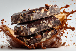 Dark Chocolate Almond Clusters in Me, a Photo by Pixeness Studio