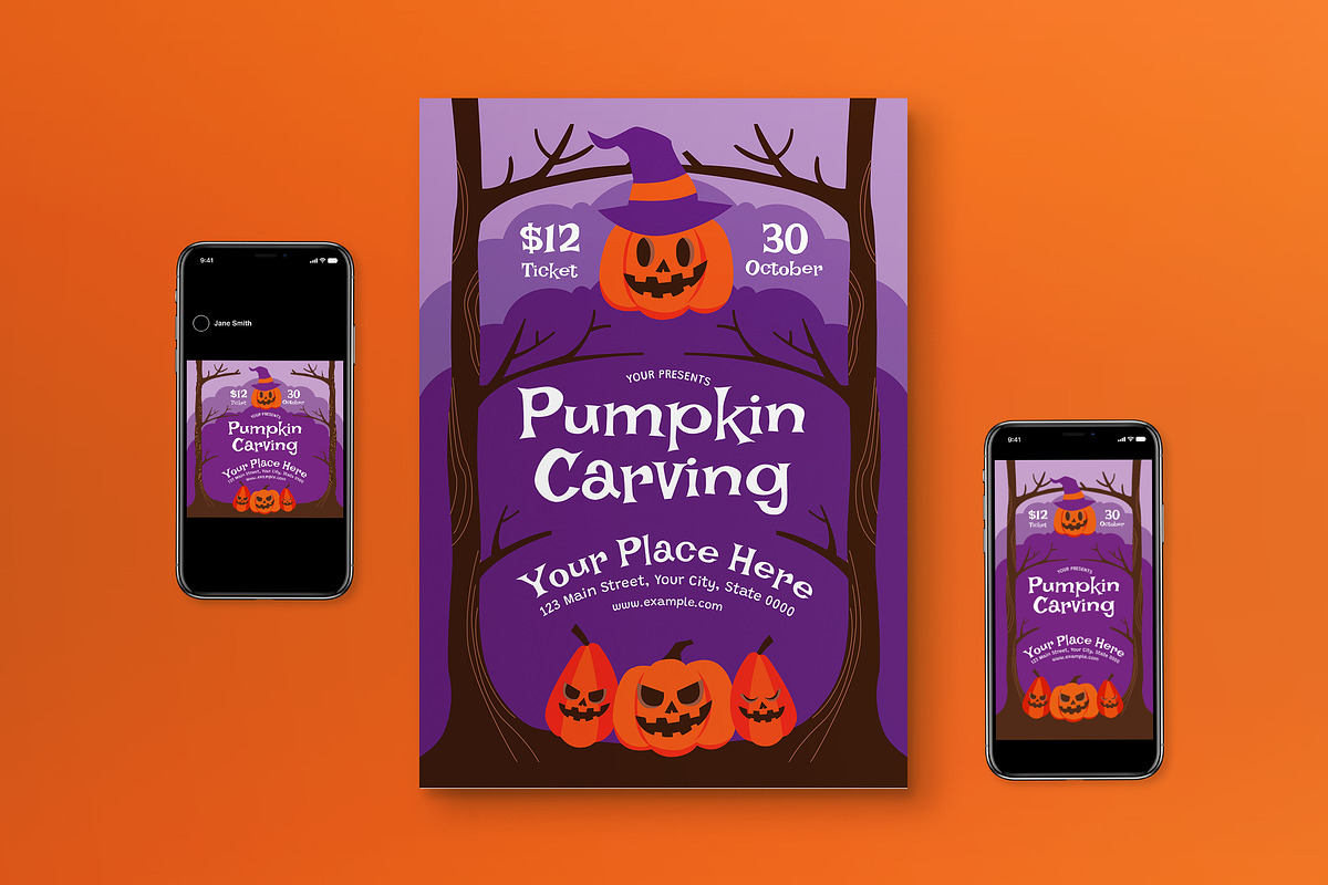 Modern Pumpkin Craving Flyer Set, a Flyer Template by graphicook (Photo 1 of 3)