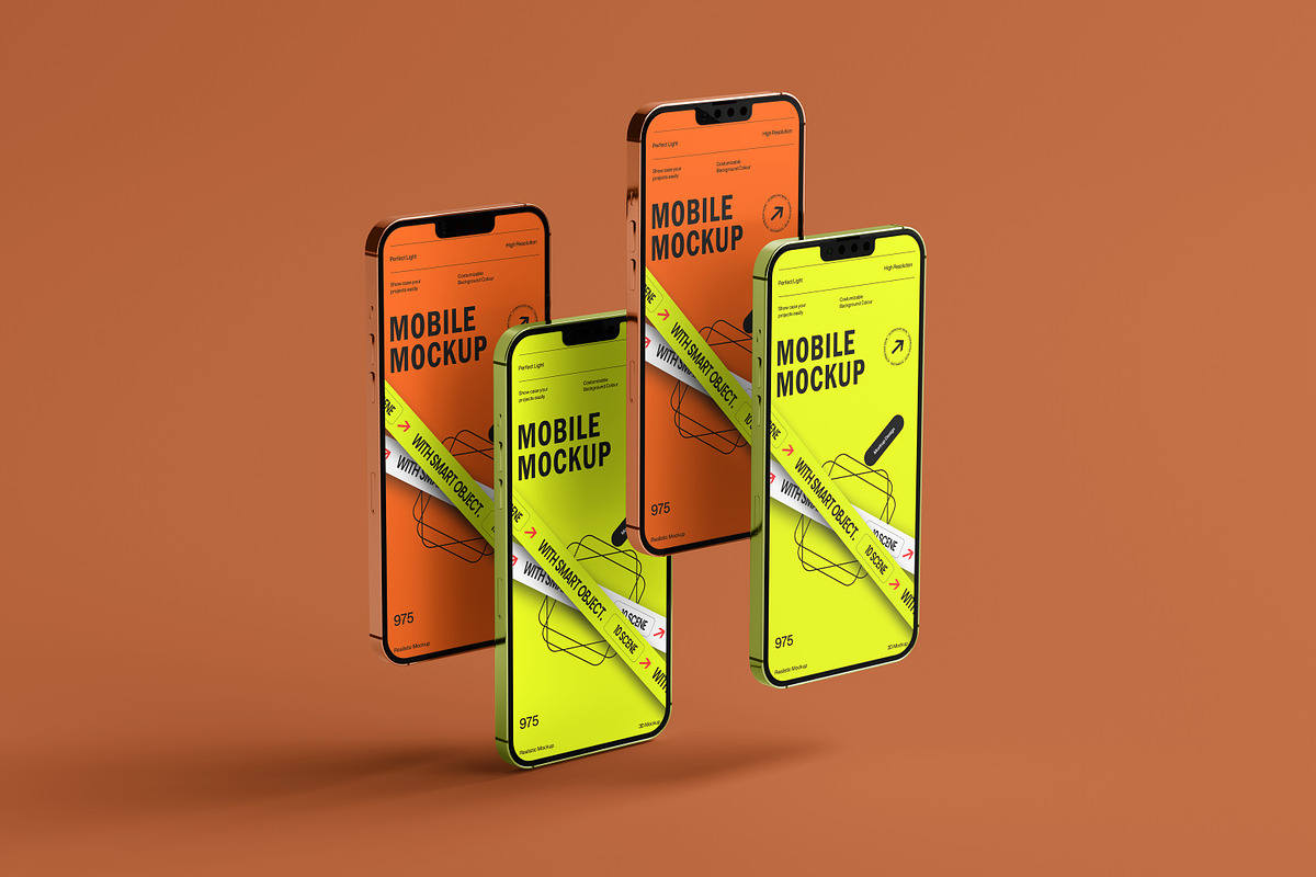 10 Screen Mockup Multi iPhone, an iPhone Mockup by East Gallery (Photo 8 of 10)