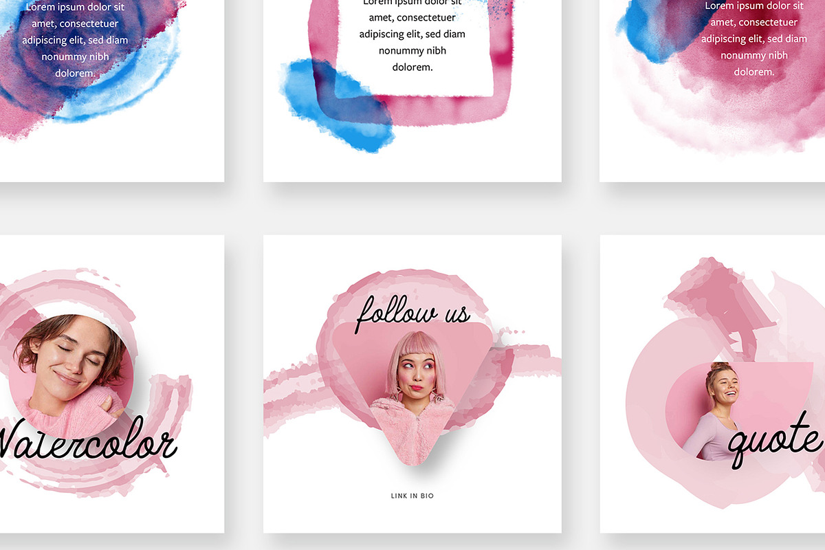 30 Watercolor Social Media Bundle preview 7
