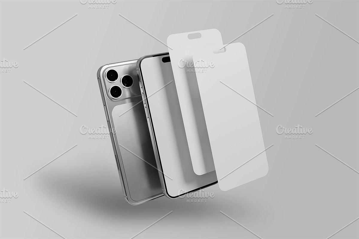 Floating Screen iPhone 17 Pro Mockup, an iPhone Mockup by Artlogs x Modaldesain (Photo 3 of 4)