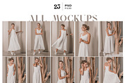 Women Long Dress Mockup Bundle, a Shirt Mockup by Neutral Mockups (Thumbnail 3 of 8)