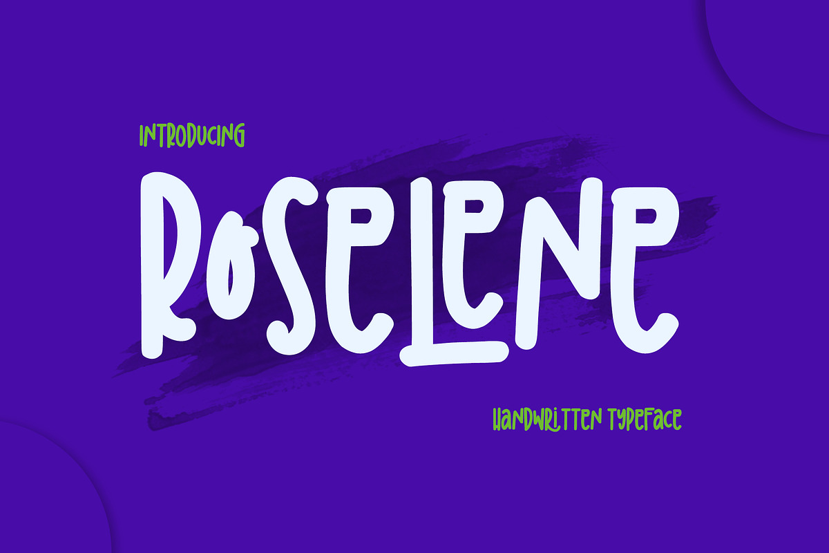 Roselene Playfull Handwritten Font, a Handwritten Font by UX Dummy (Photo 1 of 6)