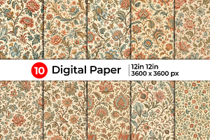 Vintage Chintz Floral Pattern