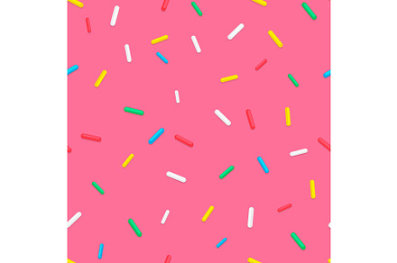 Donut candy sprinkles pattern, a Food Illustration by Vector Tradition