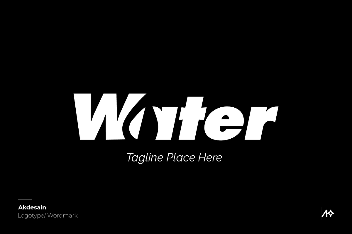Water Wordmark Logo, a Branding & Logo Template by Akdesain
