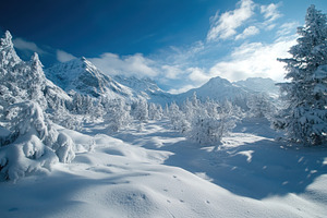 A beautiful snow landscape hills, a Photo by Pavel_design