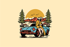 Road Trip Romance, an Object Illustration by nomlimo.com
