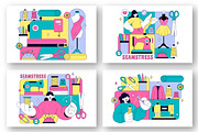 10 Seamstress Vector Illustration, a Person Illustration by denayunebgt (Thumbnail 3 of 4)