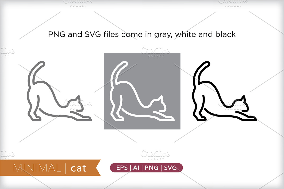 Minimal cat icons, an Outline Icon by Picture Window (Photo 2 of 5)