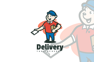Delivery Cartoon Logo Design., a Branding & Logo Template by VectorCraft