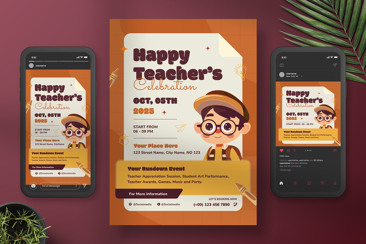 World Teachers Day Flyer, a Flyer Template by Annora Studio (Photo 3 of 4)