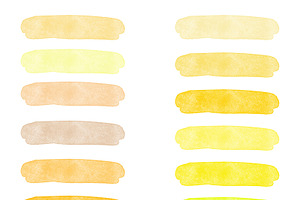 100 Watercolor Brush Strokes