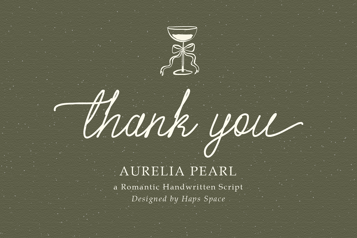 Aurelia Pearl Romantic Handwritten, a Handwritten Font by Haps Space (Photo 8 of 8)