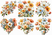 Whimsical Spring Flowers Clipart, an Illustration by Libby Wishes (Thumbnail 8 of 8)