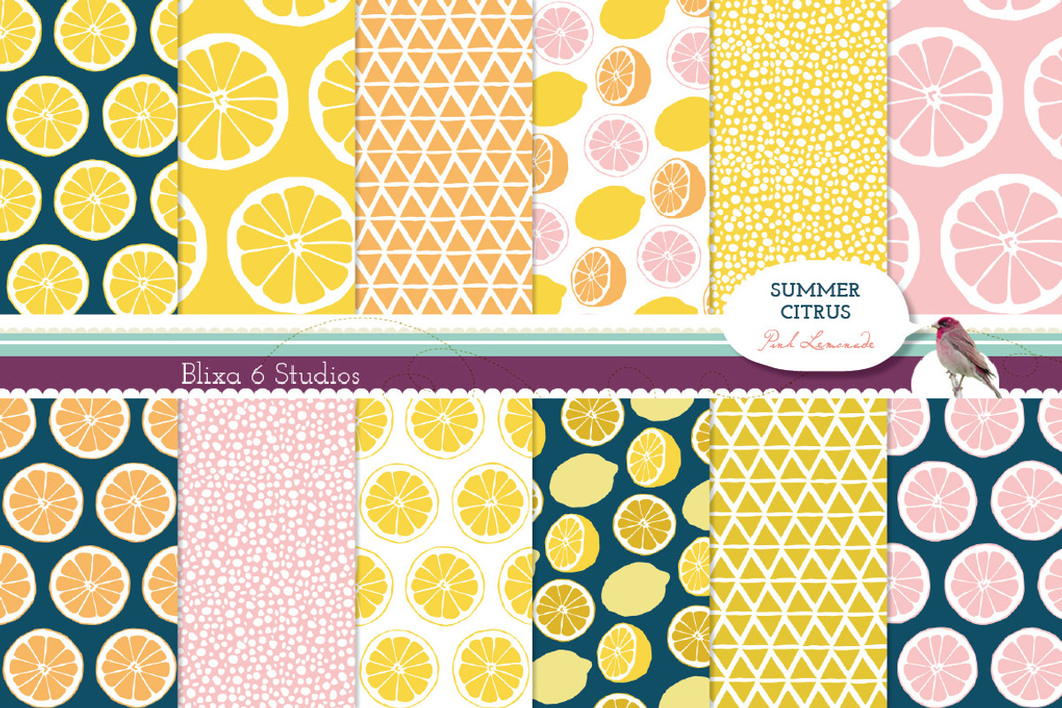 36 Summery Lemonade Patterns Bundle preview 3