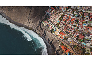 Los Gigantes coastline with ocean, an Architecture Photo by Goinyk