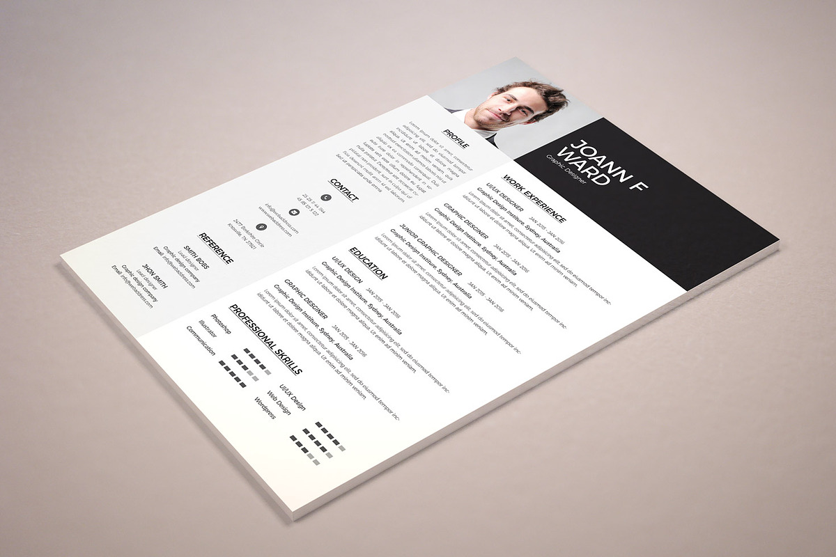 THE RESUME, a Resume Template by graphicbox (Photo 3 of 3)