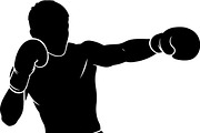 Boxing Fighter Silhouette Bundle, an Illustration by Designs_River (Thumbnail 10 of 31)