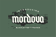 Mordova Blackletter Typeface, a Blackletter Font by 24Design Studios (Thumbnail 1 of 6)