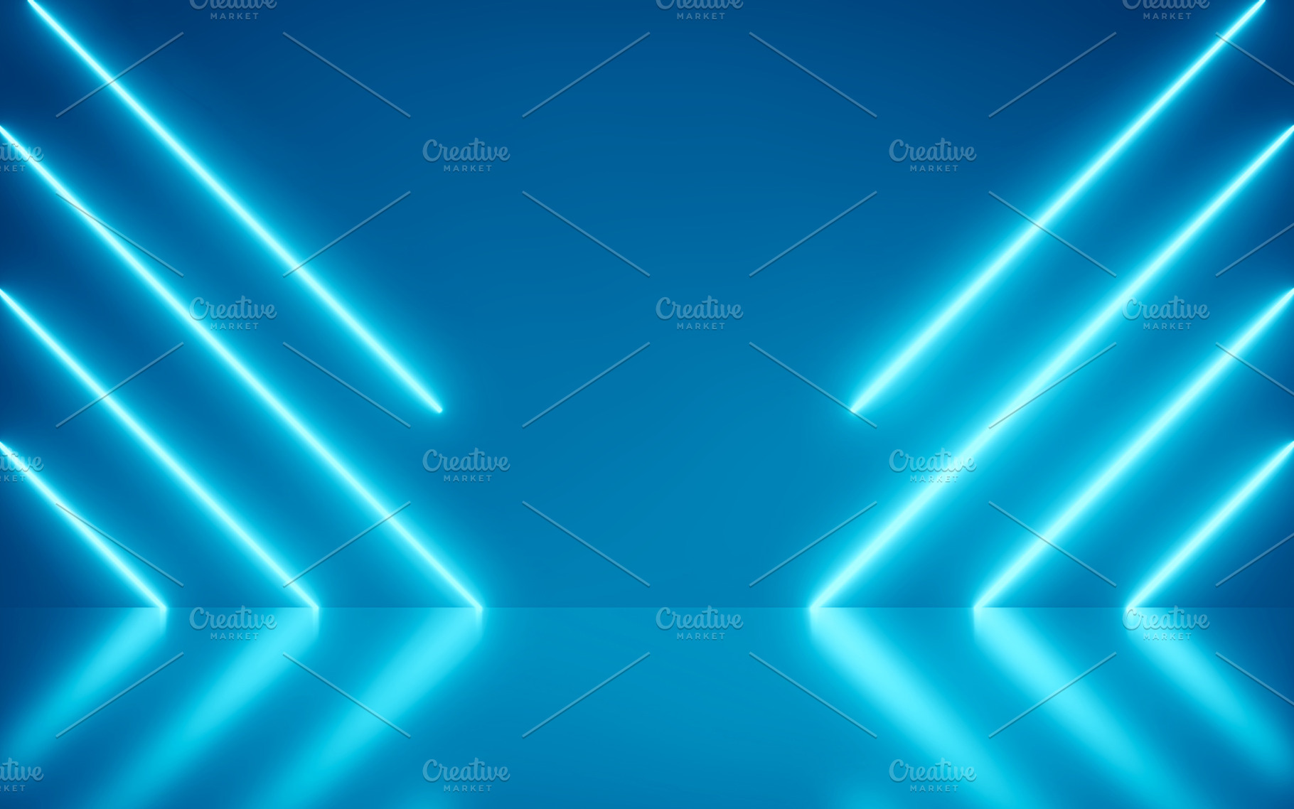 Neon Background Abstract Blue Light, an Abstract Photo by Zama Studio