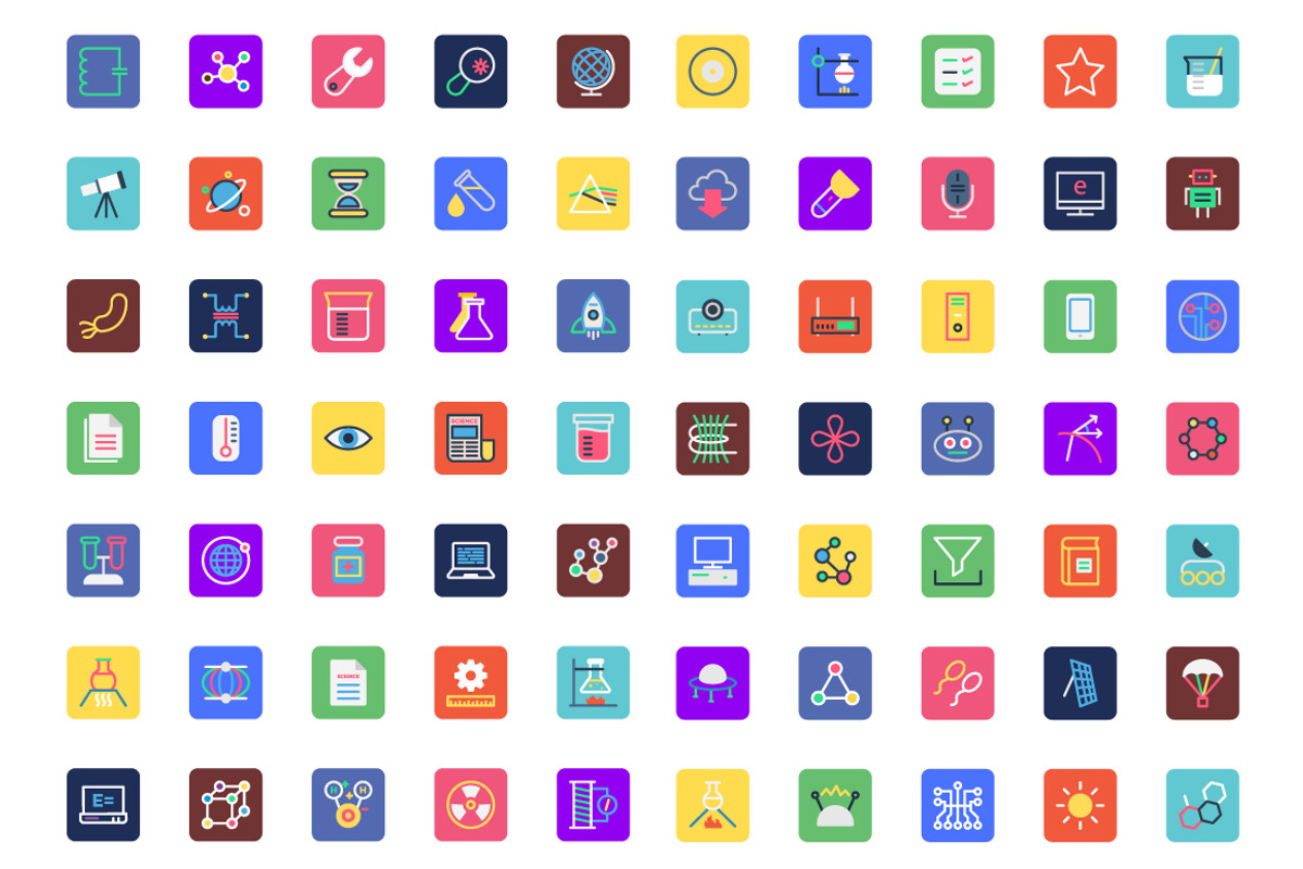 125 Science and Technology Icons Set preview 2