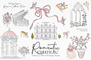 Romantic Chateau Line Art, an Object Graphic by Mio Buono (Thumbnail 1 of 15)