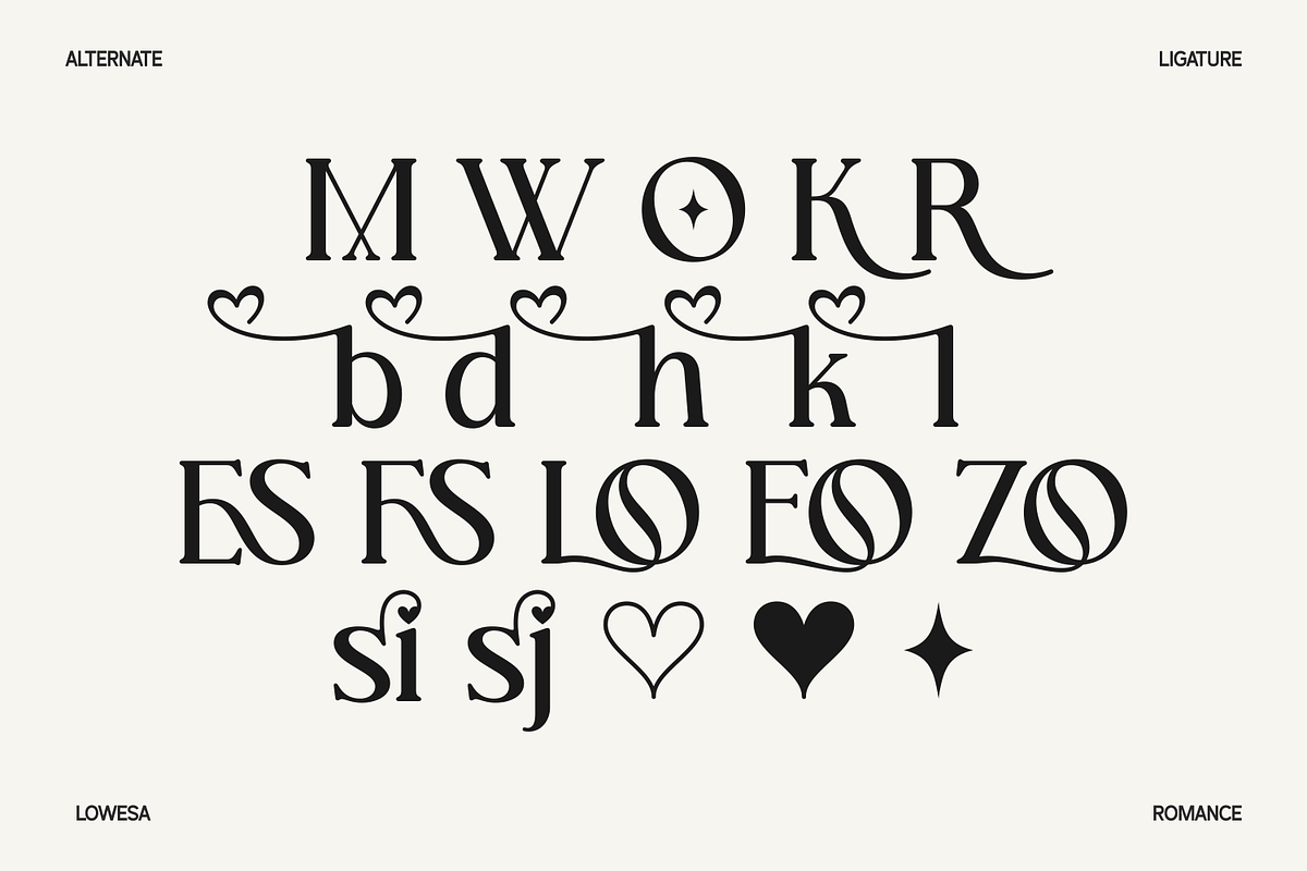 Lowesa Romance, a Serif Font by Moodtype (Photo 5 of 6)