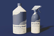 Cleaning & Spray Bottles Mockup, a Household Mockup by skybluecreative (Thumbnail 2 of 3)