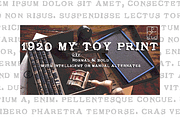 1920 My Toy Print Set, a Slab Serif Font by GLC Foundry (Thumbnail 1 of 5)