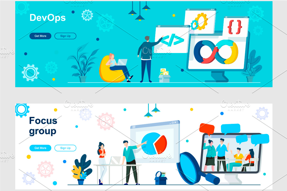 Flat Web Banners Template Kit, a Templates & Theme by alexdndz (Photo 11 of 26)
