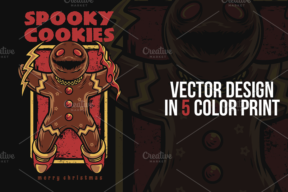 Spooky Cookie Christmas Illustration, a Decorative Illustration by badsyxn (Photo 2 of 5)