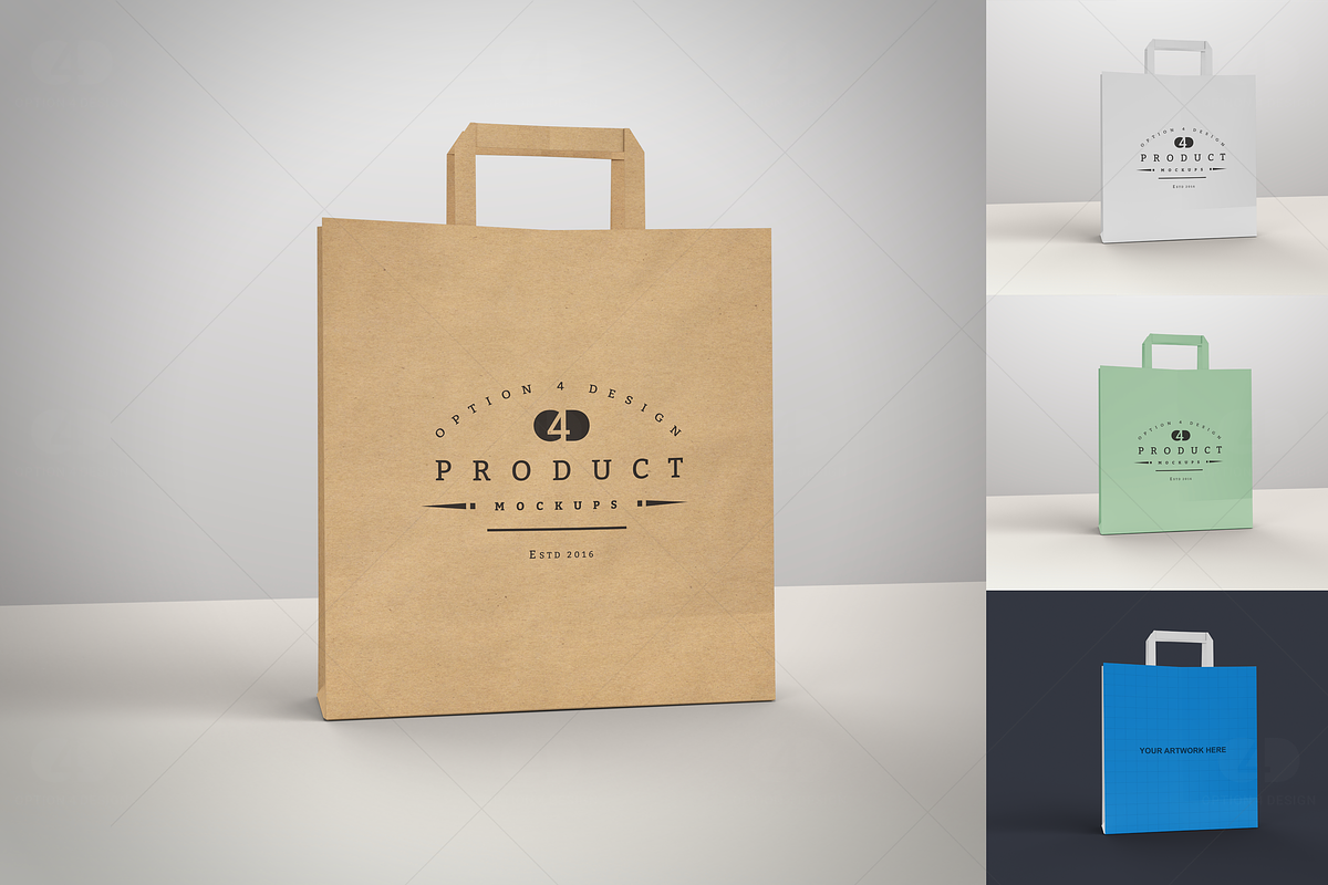 Carrier Bag Product Mockup #01, a Product Mockup by Option 4 Design (Photo 3 of 5)