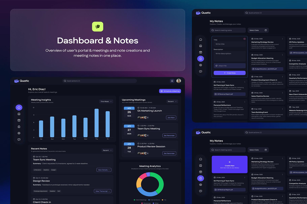 AI-Powered Meeting Assistant UI Kit, an UI Kit Template by Creative Perspective (Photo 6 of 8)
